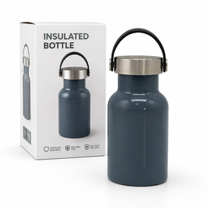 Botella Deportiva Aislada al Vacío de Acero Inoxidable de 450 ml con Asa de Transporte, Personalizable al por Mayor - Product Image 1