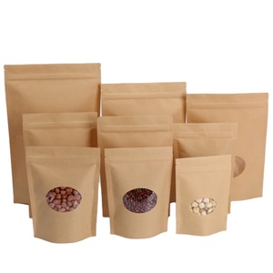 Seeds Paper Packing Brown Paper Kraft Bags Food Bags with Window Custom Packaging Bags