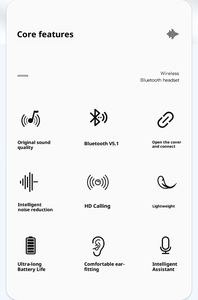 New Trượt TWS Tai Nghe Không Dây Trong Tai Loa Siêu Trầm Tai Nghe Thể Thao Tiếng Ồn Hủy Bỏ Earbuds Stereo Âm Thanh Tai Nghe - Product Image 3