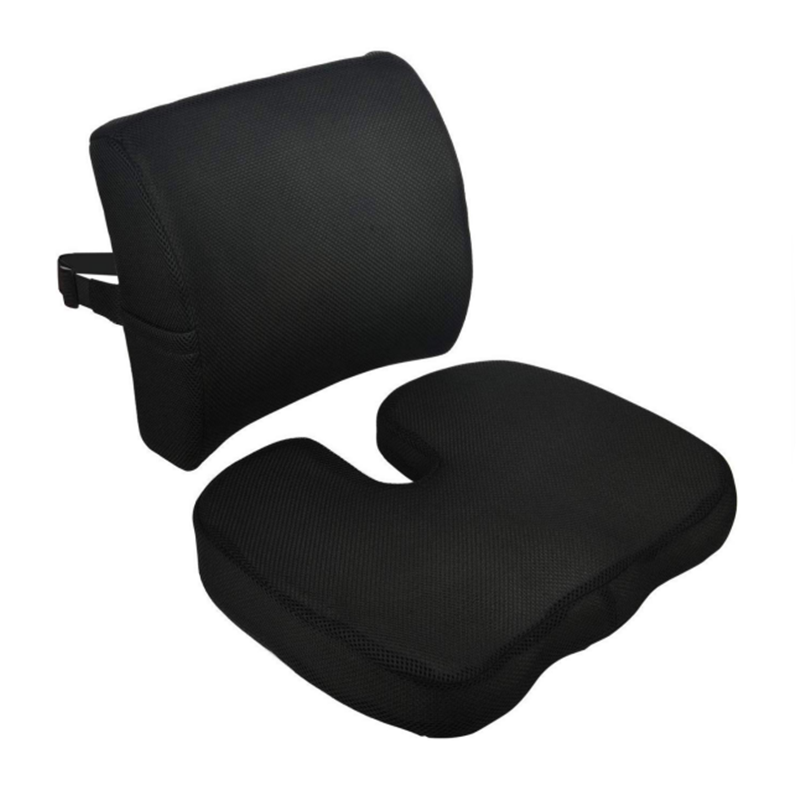 Back Support Cushion Memory Foam Lumbar Support Back Pillow Coccyx Seat Cushion for Car Office Chair wheelchair