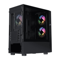 Boîtier d'ordinateur de jeu Micro ATX de tour moyenne de couleur noire à dissipation thermique haute performance M330-1