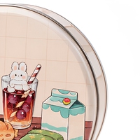 Boîte d'emballage alimentaire OEM en fer blanc pour gâteaux, boîte métallique ronde hermétique dorée avec fenêtre de présentation pour fournitures de boulangerie