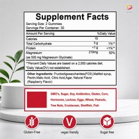Complément Alimentaire Gommes de Glycinate de Magnésium OEM/ODM – Antioxydant, Soutien Immunitaire, Énergie Accrue, Vitamines pour Adultes, Aliment Santé