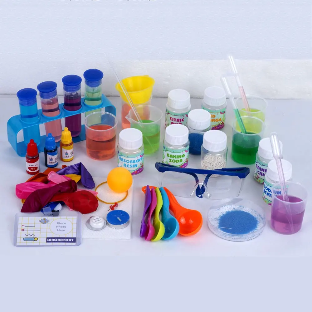 Conjuntos de experimento de laboratório químico, 30 grupos, haste de brinquedos educativos, kits de experimento científico, brinquedo de laboratório para crianças