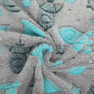 Vente flash, toucher doux, tissu en microfibre de flanelle polaire à <span class=keywords><strong>double</strong></span> <span class=keywords><strong>face</strong></span> en dobby 100% polyester, qui brille dans le noir - Product Image 6