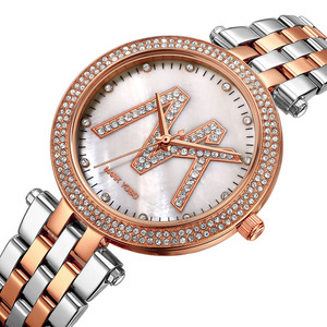 <span class=keywords><strong>Reloj</strong></span> de Acero Inoxidable 316 Personalizado al por Mayor, Relojes Dorados para Mujer Estilo Hip Hop - Product Image 5