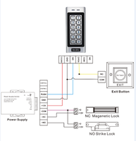 Système de contrôle d'accès de porte extérieur Secukey K4-MF IP66, lecteur de clavier facile, 13,56 MHz, clavier étanche, personnalisable, ODM, biométrique