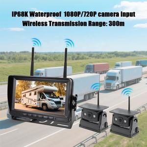 Sistema <span class=keywords><strong>de</strong></span> Cámara Inalámbrica BSD 360 para Camiones y Autocaravanas, Kit <span class=keywords><strong>de</strong></span> Reversa Magnético Solar, Monitor AHD, Pantalla LCD para Vehículo, Visión Trasera 1080P - Product Image 6