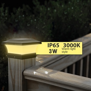 Alta calidad al aire libre impermeable 12 LED columna de energía solar Pilar luz para patio decorativo paisaje jardín camino - Product Image 5