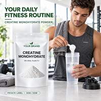 99.99% Creatine Monohydrate Bubuk Suplemen Nutrisi Olahraga Pra-Latihan Pemulihan Otot OEM ODM Label Pribadi Grosir