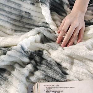 Manta polar transfronteriza <span class=keywords><strong>para</strong></span> <span class=keywords><strong>Amazon</strong></span>, diseño de dibujo de tinta, franela cálida y acogedora <span class=keywords><strong>para</strong></span> siesta <span class=keywords><strong>para</strong></span> sofá, aire acondicionado, manta de franela rizada - Product Image 2