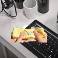 Jouet anti-stress sonore en TPR, barre de beurre carrée jaune croustillante de 13 cm, simulation alimentaire, pour filles
