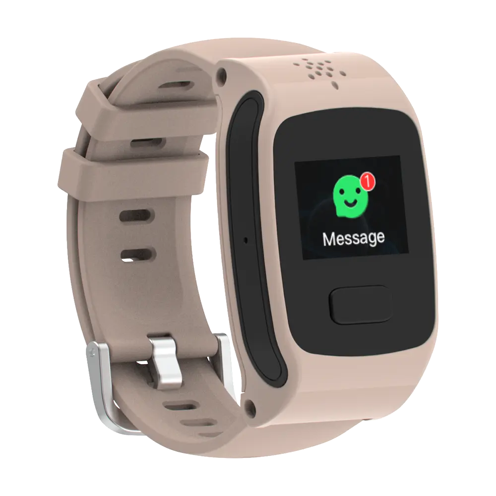 Traqueur rechargeable de produits de soin de sécurité de LTE GPS GSM avec l'appel d'urgence de chute de montre de détresse