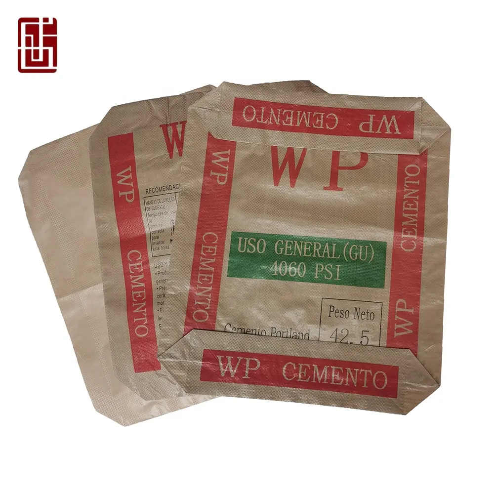 Bolsas de polipropileno Sacos de fertilizante de cemento Bolsas Válvula Extremos cuadrados Saco para 25,50 kg Bolsa de cemento Saco de masilla