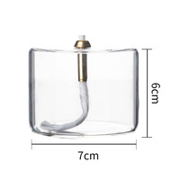 Lampe à huile en verre cylindrique, design Art Déco, aromathérapie, mariage, Noël, décoration de bureau, ornement pour la maison