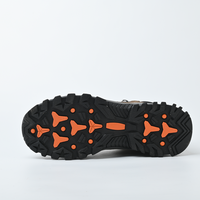 Bottes de neige imperméables pour hommes, chaussures de randonnée, dessus en cuir suédé, semelle en caoutchouc antidérapante, chaussures décontractées d'hiver