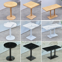 Mobilier commercial pour restaurant, mobilier de restauration rapide carré, mobilier de cuisine, table et chaises de restaurant en marbre