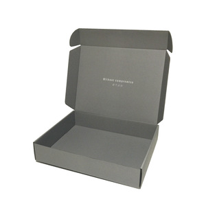 Custom Logo Gray Carton Subscription Storage Clamshell Box Key Hat Cartoon Gray Rigid Gift Box With Lid For Clothing Shirt