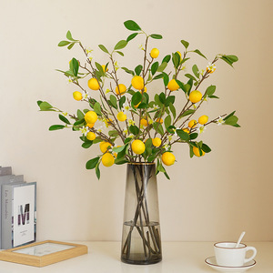 Huaien Style européen fait à la main branche de citron et fruits <span class=keywords><strong>frais</strong></span> maison fête mariage décoration fleurs ornements et accessoires de photographie - Product Image 2