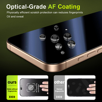 Yongpoly ESD Film pelindung layar sentuh, lapisan pelindung layar sentuh Matte tepi terang kaca Privasi 360 derajat 4 cara untuk IPhone 16 Pro Max