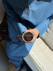 Nuovo Design Willson Abito Abaya Modesto in Denim Abito Lungo Blu da <span class=keywords><strong>Donna</strong></span> Musulmana Personalizzato in Cotone Design <span class=keywords><strong>Oversize</strong></span> - Product Image 4