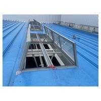 Fenêtre de toit transparente en alliage d'aluminium anti-UV sur mesure pour entrepôt