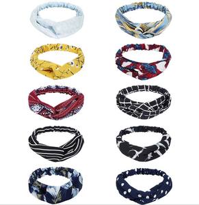 Hot Koop Multicolor Elastische Bloem Bloemen Brede Grens Geknoopt Hoofdband Vintage Haar Geknoopt Hoofdband Bohemian Vrouwen Haarband - Product Image 1