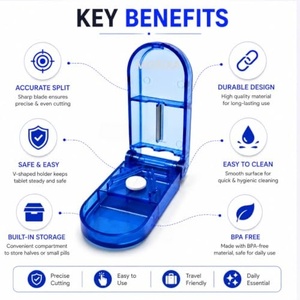 Cortador de Pastillas y Divisor de Tabletas 2 en 1, Mini Estuche Multifuncional para Almacenamiento de Medicamentos, Precio de Fábrica - Product Image 4