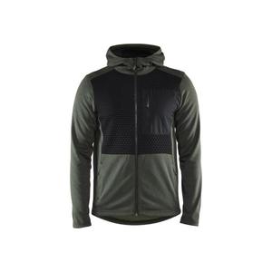 BLAKLADER - 354025334199S Sudadera con capucha con cremallera larga Otoño verde/Negro-EAN 7330509868805 WORK HOODIES - Product Image 1