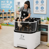 Baignoire SPA pour animaux de compagnie en verre acrylique à nano-bulles laiteuses, station de lavage pour chiens par hydrothérapie à l'ozone pour clinique vétérinaire