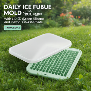 Molde para cubitos de hielo 165 cubos (9x9mm) Cóctel con tapa (19.5x14x1.3cm) DAILY Green 357 - Product Image 3