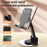 Support de téléphone et tablette réglable en hauteur, pliable, rotatif à 360 degrés, multi-angles, flexible, en ABS + alliage d'aluminium, portable, pour iPad