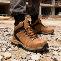 Chaussures de sécurité antistatiques légères pour hommes et femmes, bottes de travail à embout en acier, chaussures de randonnée imperméables, bottes en cuir microfibre