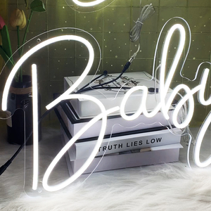 Panneau néon LED « Oh baby » en acrylique, lettres géantes personnalisables, lumière néon pour la maison et les bâtiments, lumière de fête nocturne, bande LED - Product Image 6