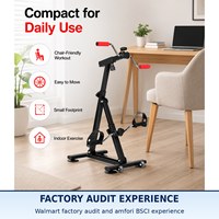 Vélo d'exercice pliable BNcompany léger et portable en acier, réglable pour seniors, mini-pédalier, appareil de rééducation pour les bras