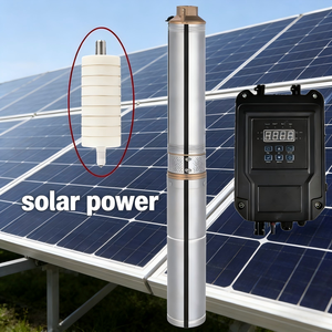 Pompe à eau solaire sans balais de 4 pouces, 75 m, en acier inoxydable, MPPT, pour puits profond, irrigation, pompe submersible solaire - Product Image 1