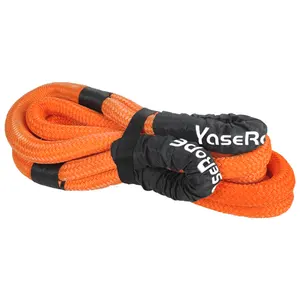 3/4Inch X 30ft Kinetik Pemulihan Tali Berat Power Stretch Kendaraan Tow Rope dengan Pelindung Lengan