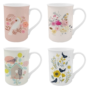 Professional <b>Ceramic</b> <b>Mugs</b> with Bird Pattern Unique Artwork for Hot Beverages Business Gifts - Product Image 5