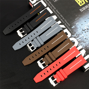 <span class=keywords><strong>Correa</strong></span> de reloj de caucho FKM de 20 mm con extremo curvo para Moon Watch, <span class=keywords><strong>correa</strong></span> de silicona impermeable para Rolex Daytona - Product Image 3