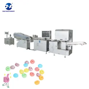 Línea de producción automática de dulces duros, máquina de troquelado de dulces rellenos, proveedor de confitería