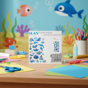 Autocollants décoratifs en mousse EVA 3D ILAN sur le thème de l'océan pour les loisirs créatifs des enfants - Product Image 3