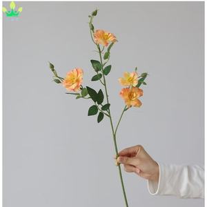 ดอกกุหลาบจีนขนาดเล็กทำจากผ้าไหมเทียม ก้านเดี่ยว สำหรับตกแต่งบ้าน งานแต่งงาน โต๊ะ แจกัน สำนักงาน <span class=keywords><strong>ร้าน</strong></span>กาแฟ - Product Image 3
