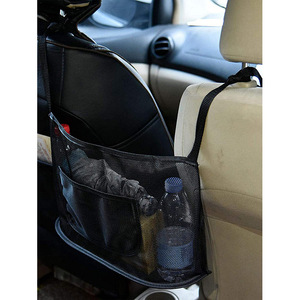 Sac de rangement en maille pour dossier de siège de voiture, 10L, 4-7 compartiments, organisateur noir pour l'intérieur du véhicule - Product Image 1
