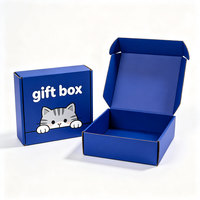Boîte cadeau élégante avec impression numérique d'un oiseau bleu, emballage en carton ondulé imperméable avec livraison en 72h