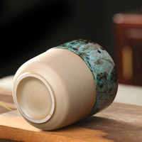Tasse à thé en porcelaine miniature rétro de style japonais, 150 ml, sans anse, avec glaçure alcalinisée au four, vente en gros