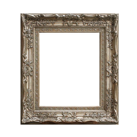 Cadre en bois sculpté, estampage de feuille or argent Royal, punk, ornements brillants, pour peinture