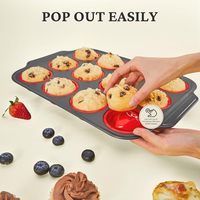 Moules à muffins en silicone compatibles four et lave-vaisselle, nouveau cadre métallique pour la cuisson des cupcakes, outils de pâtisserie