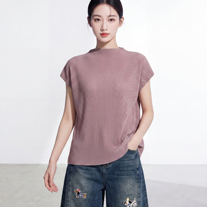 Camiseta Holgada de Cuello Redondo para Mujer, Casual, Ecológica, Acanalada, Ajustada, 100% Poliéster, Personalizable, Transpirable, Venta al Por Mayor - Product Image 4