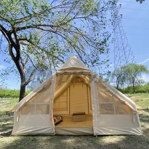 Unistengh 3*2.2m सऊदी अरब आपूर्तिकर्ताओं हवा तम्बू inflatable डेरा डाले हुए आउटडोर लंबी पैदल यात्रा कैनवास तम्बू निविड़ अंधकार inflatable तम्बू