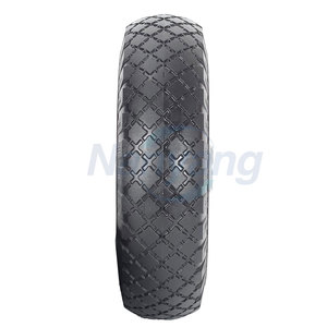 Pneu anti-crevaison 10x3.00-4 avec roulement de 5/8 po, pneu et roue de remplacement robustes de 10 po compatibles avec les chariots à main - Product Image 4